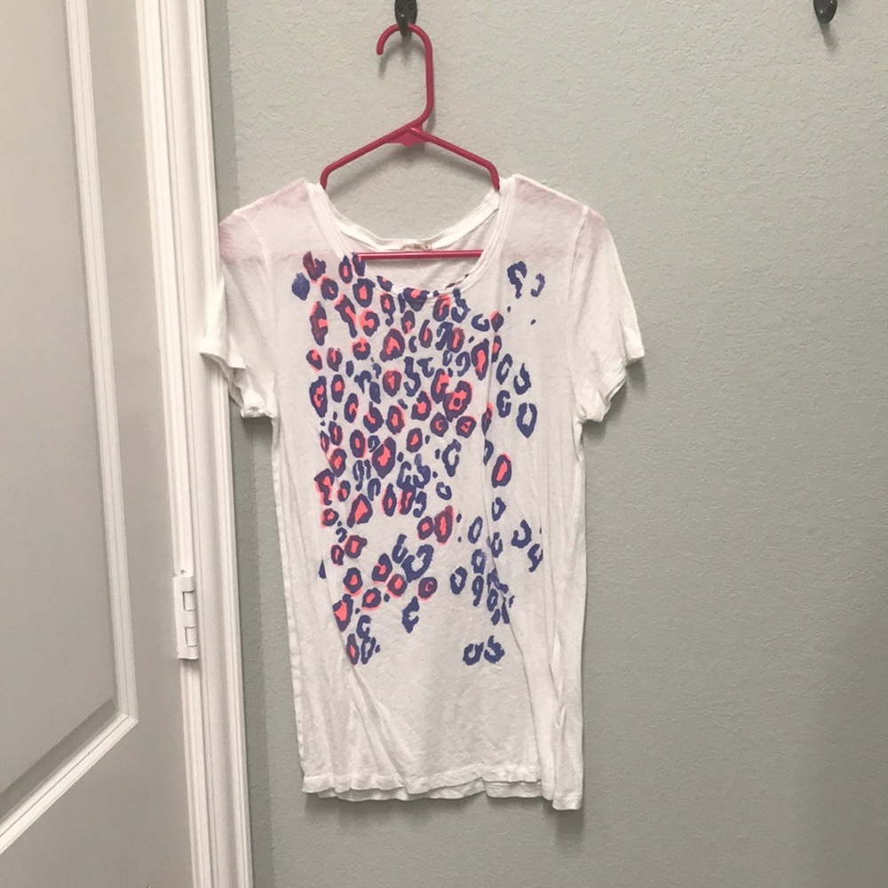 J crew leopard print tee